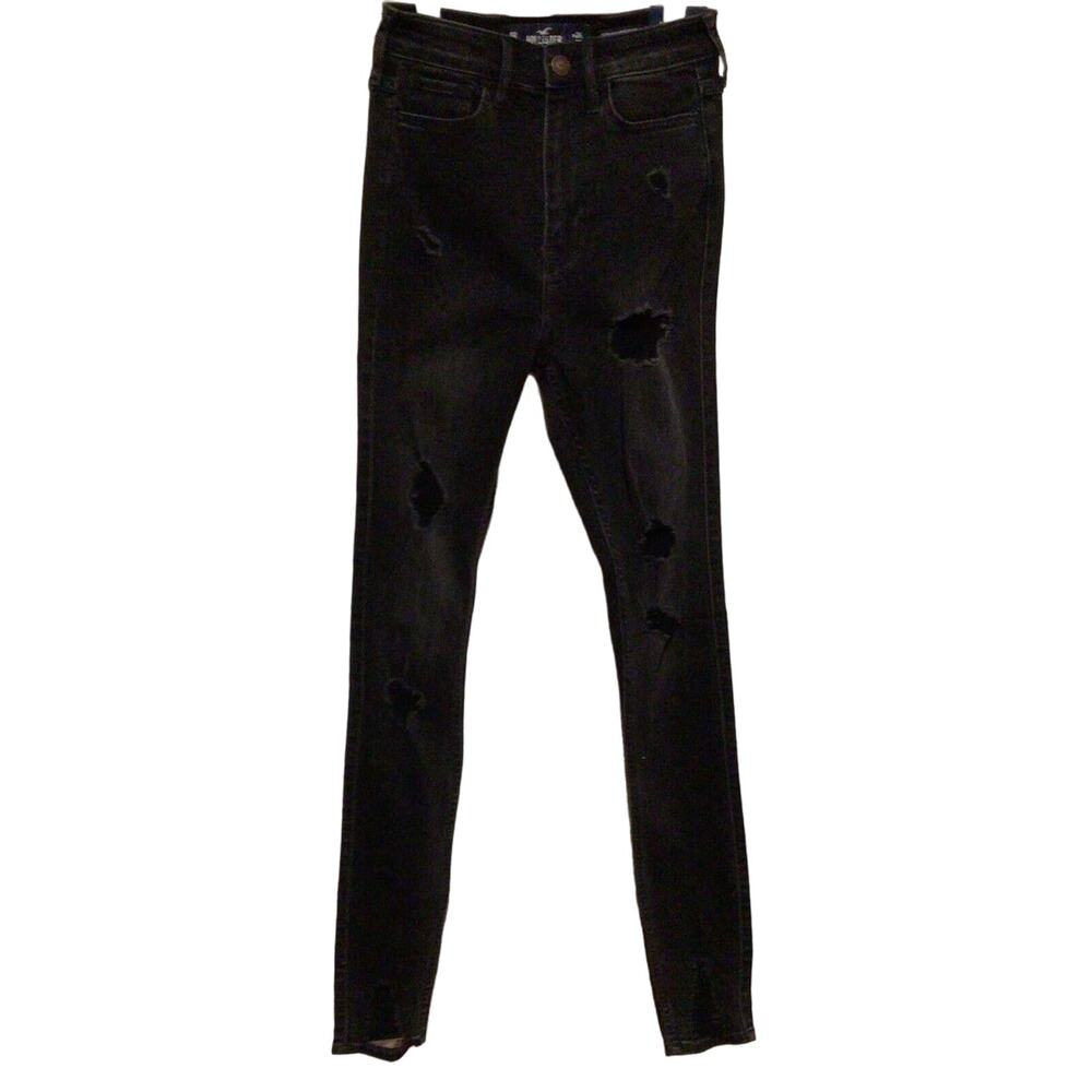 Hollister Women's Black Ultra High-Rise Super Skinny Jeans 24/30 NWT